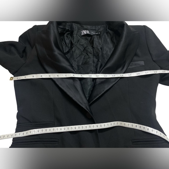 Zara - Single button hip length blazer - Picture 6 of 9